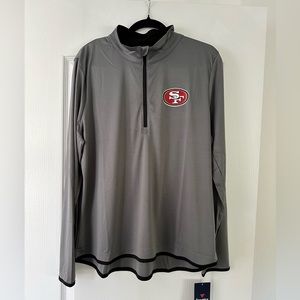 NWT Fanatics Women’s XL Lightweight Gray San Francisco 49ers 1/4 Zip